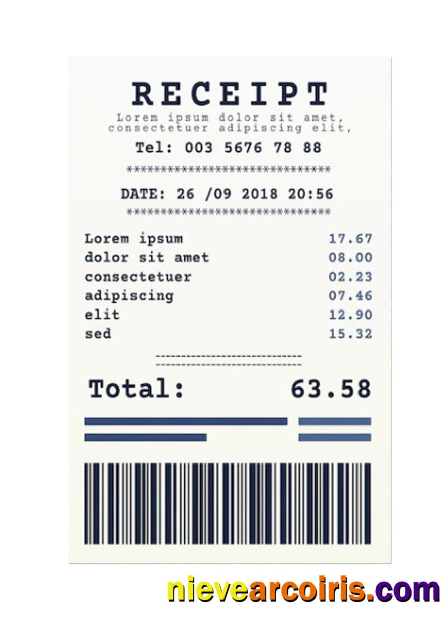 RECEIPT sample